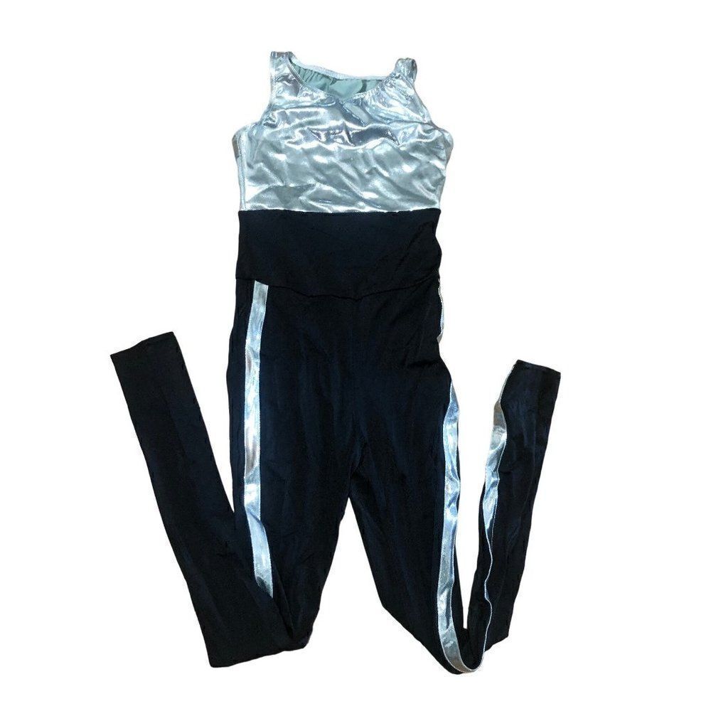 Weissman Dance Costume SA Small Adult Black Silver